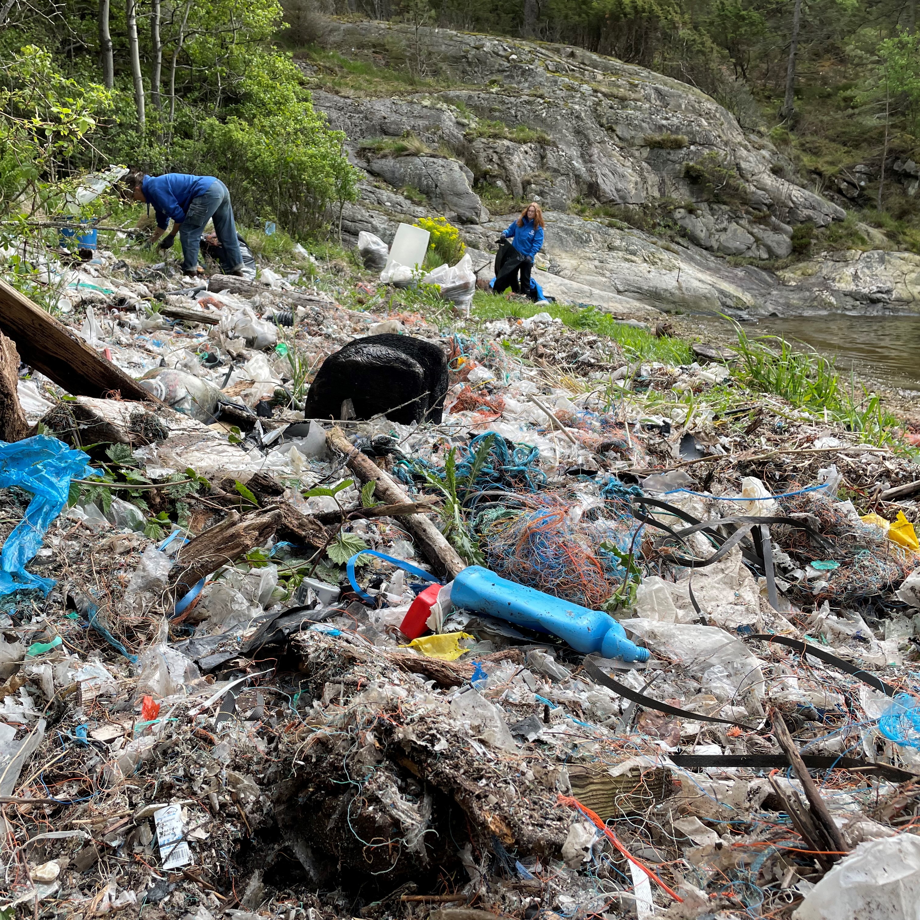 Enorma mängder plast vid Strömstads kust